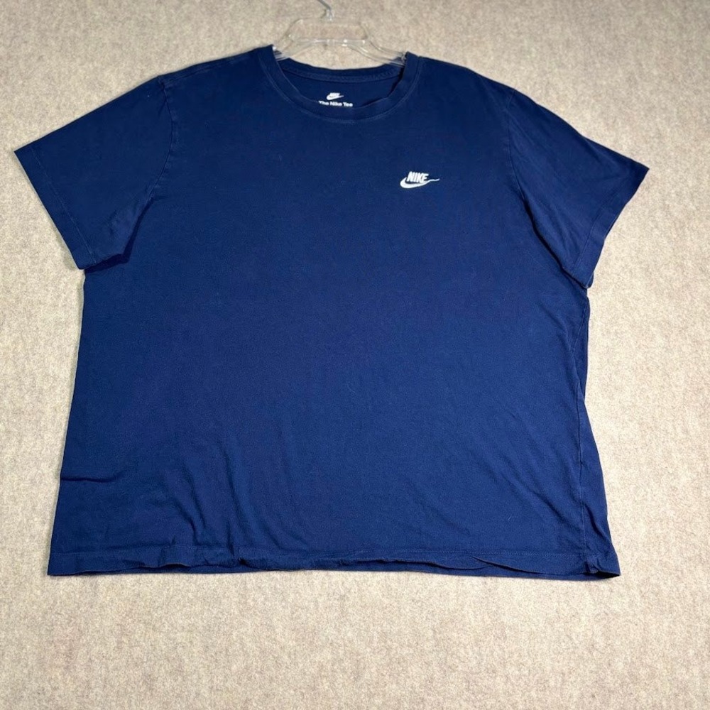 Nike T Shirt Mens XL Blue Cotton Athletic Minimalist Classic The Nike Tee Logo